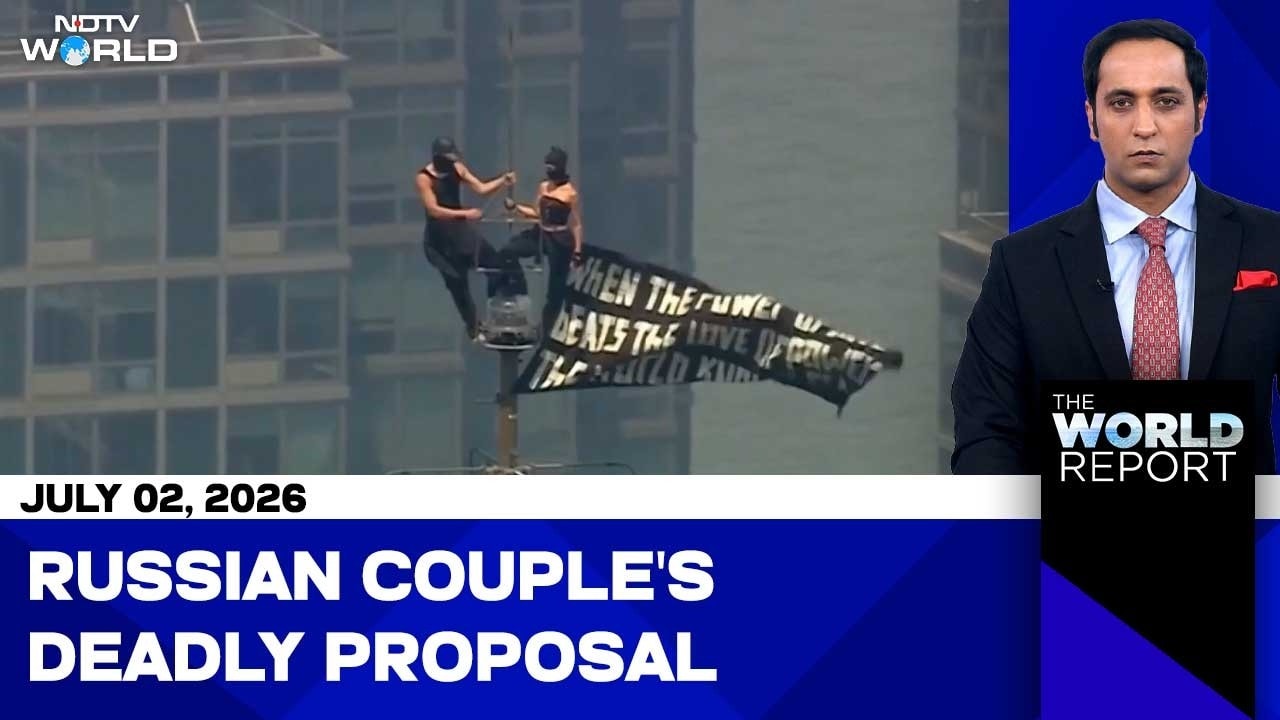 Russian Couple Climbs Empire State Building for Proposal | 'Power of Love' Proposal