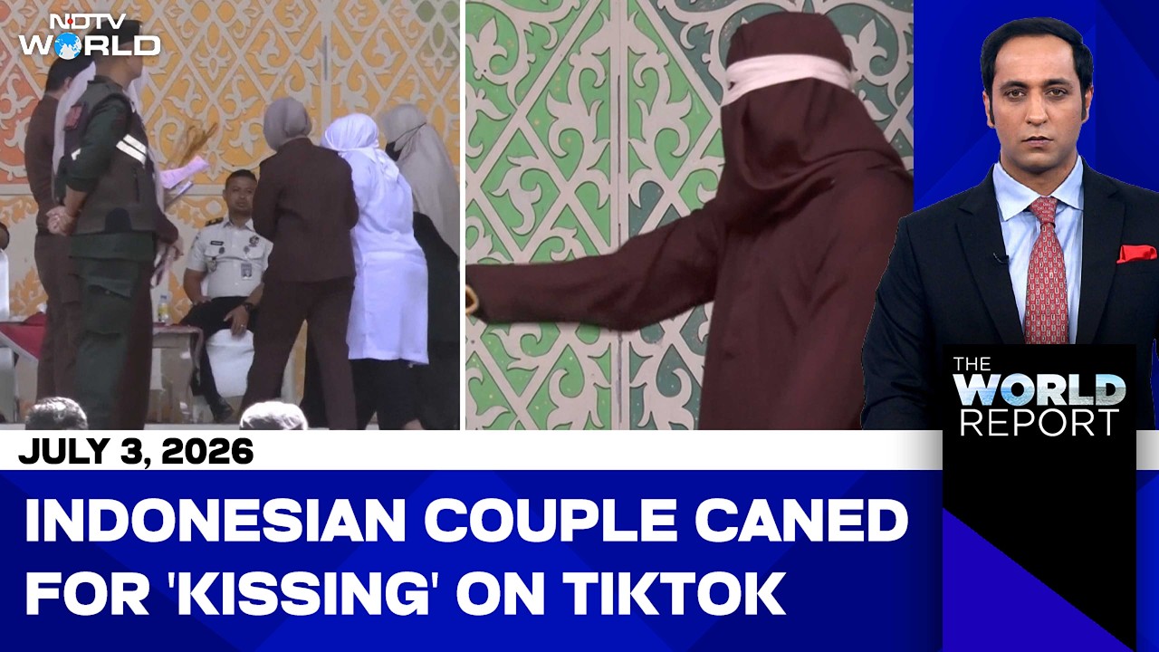Crowd Watches As Indonesian Couple Caned 21 Times In Public | Islam's 'Sharia' Law