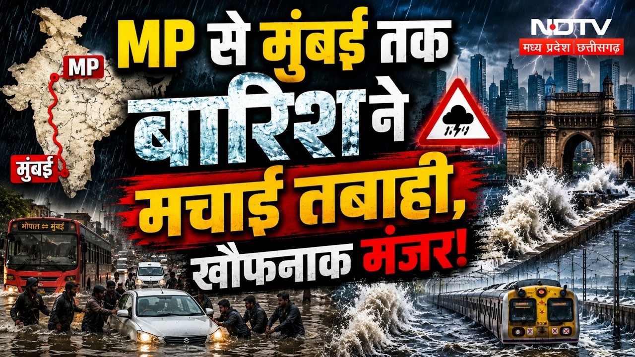 MP-Mumbai Flood Update: बारिश बनी काल, कई शहर डूबे, जनजीवन अस्त-व्यस्त! Monsoon 2026 | Rain Alert