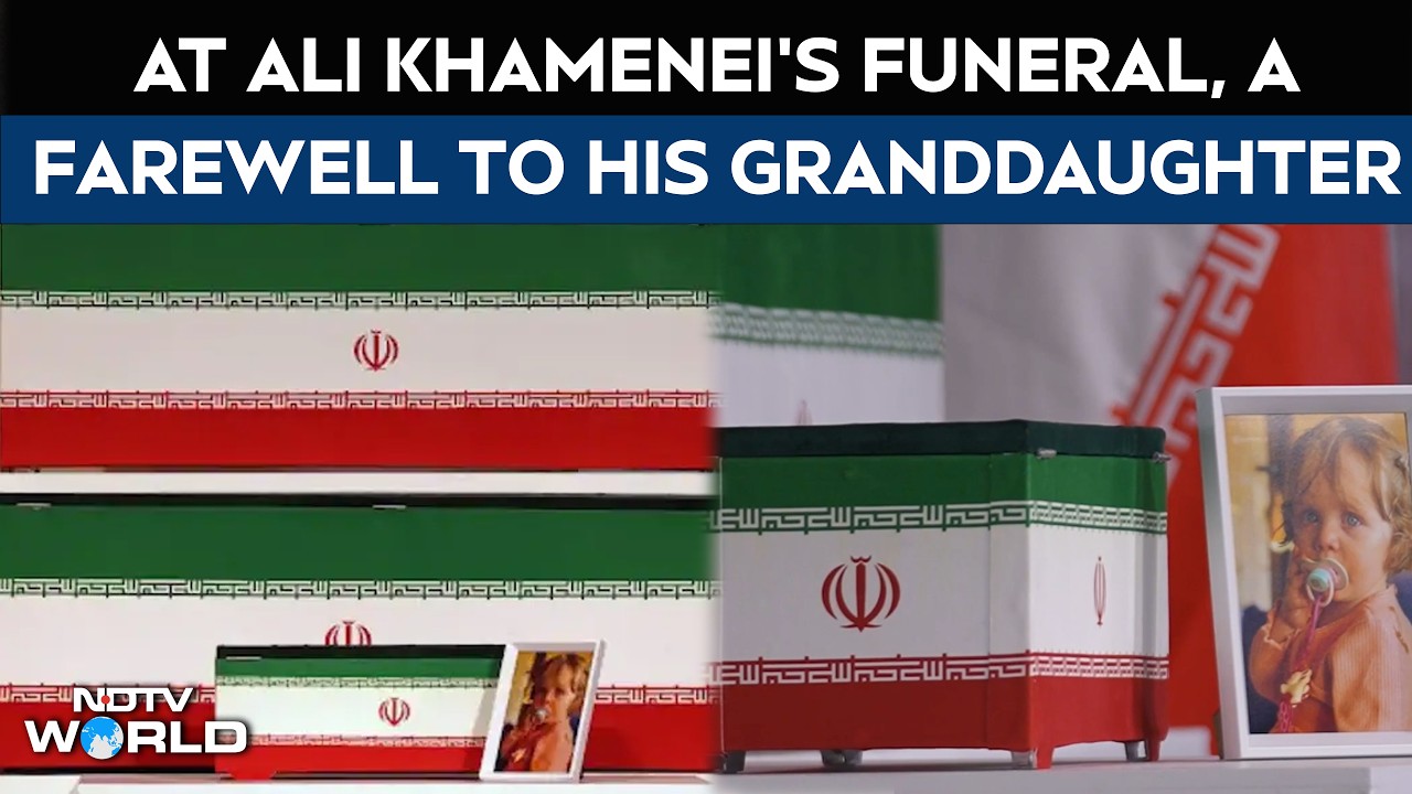 Iran News | At Ali Khamenei's Funeral, A Small Coffin, Picture Of His 14-Month-Old Granddaughter