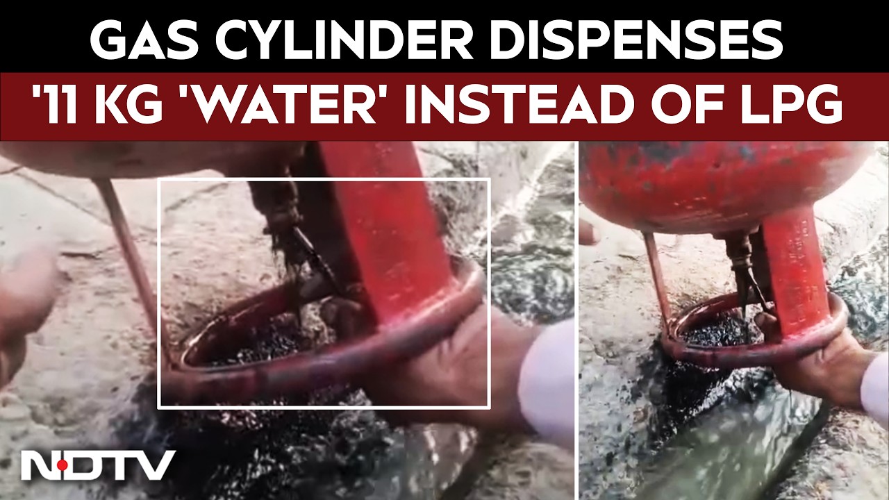 Haryana News | Indane Gas Cylinder Dispenses '11 Kg 'Water' Instead Of LPG In Haryana
