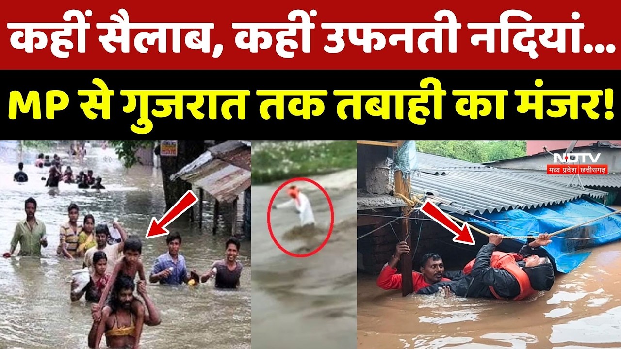 Weather Update: कहीं सैलाब, कहीं उफनती नदियां... MP से Gujrat तक तबाही का मंजर!