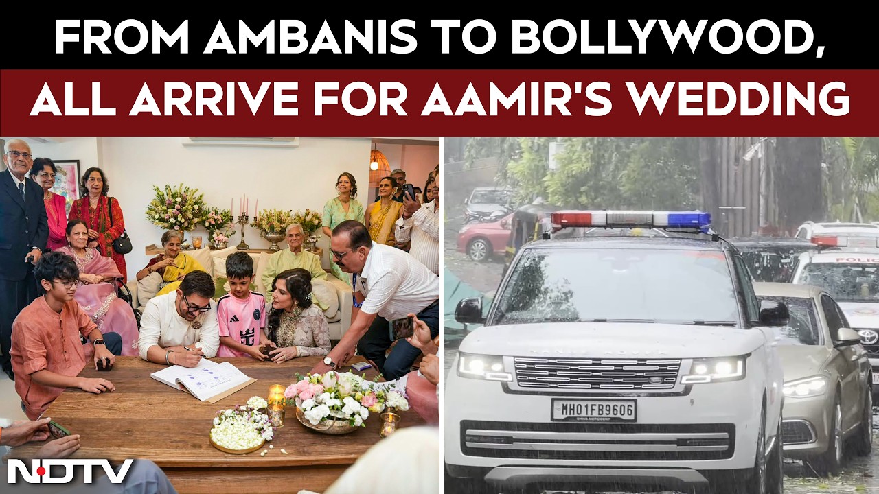 Aamir Khan-Gauri Spratt Wedding: Mukesh Ambani, Ashutosh Gowariker Arrive Amid Mumbai Rains