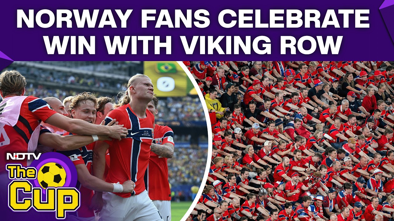 Brazil Vs Norway | Elated Norway Fans Celebrate Clinching Last Eight Spot With The "Viking Row"
