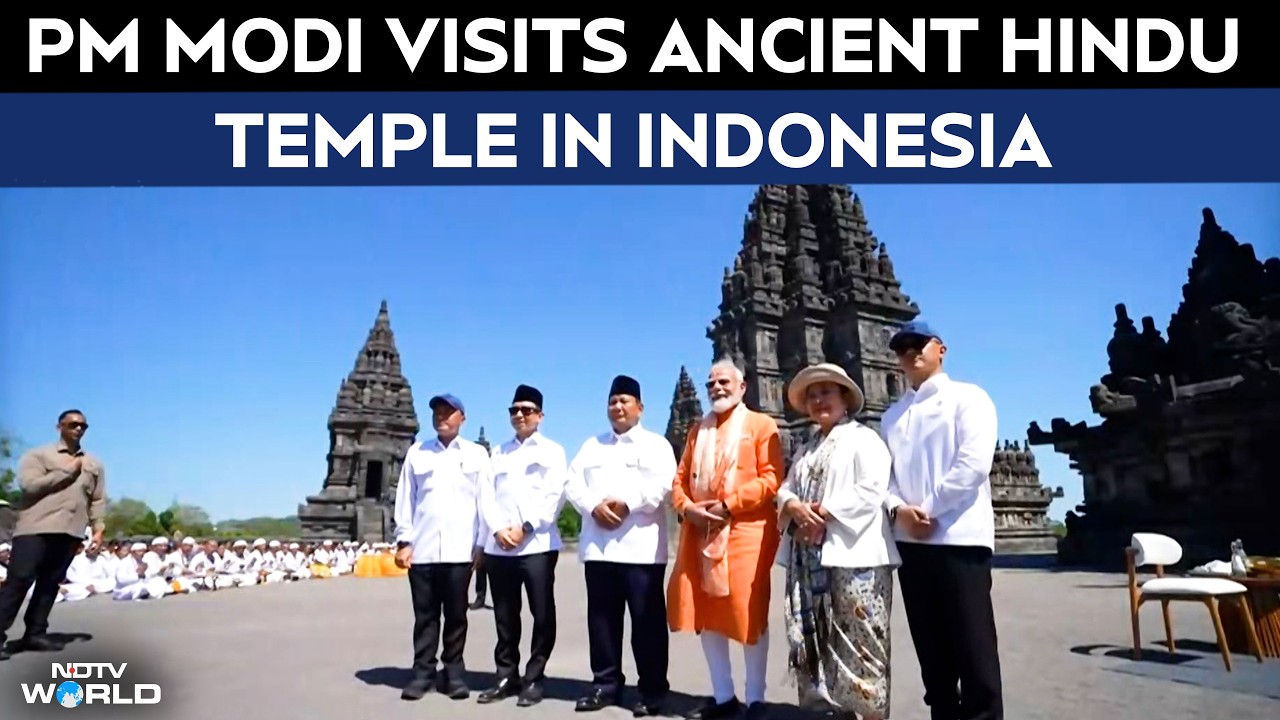 PM Modi In Indonesia | PM Modi Visits 1,000-Year-Old Prambanan Temple In Indonesia