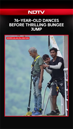 76-Year-Old Dances Before Thrilling Bungee Jump, Wins Hearts Online