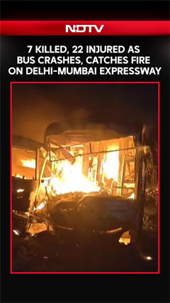 Rajasthan News | 7 Killed, 22 Injured As Bus Crashes, Catches Fire On Delhi-Mumbai Expressway