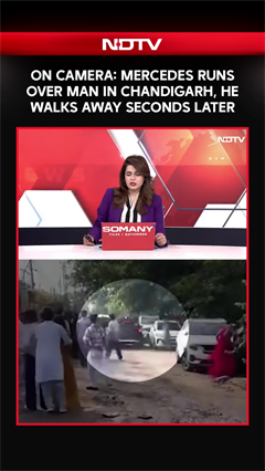 On Camera, Mercedes Runs Over Man In Chandigarh. He Walks Seconds Later