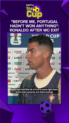 Cristiano Ronaldo After World Cup Exit: "Before Me, Portugal Hadnt Won Anything"