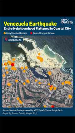 Satellite Data Shows Thousands of Buildings Destroyed in Venezuela Earthquake