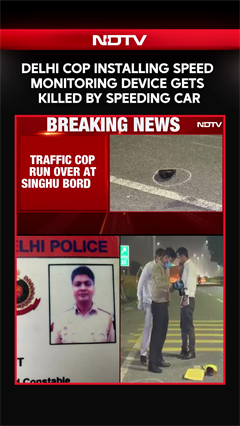 Viral Videos | Delhi Cop Installing Speed Monitoring Device Gets Killed By Speeding Car