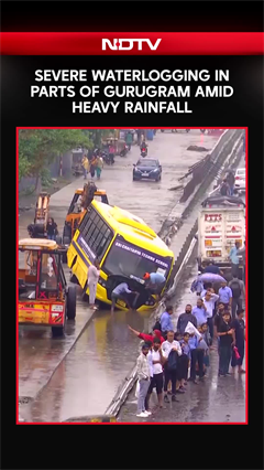 Delhi NCR Rains | Severe Waterlogging In Parts Of Gurugram Amid Heavy Rainfall