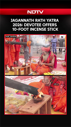 Jagannath Rath Yatra 2026: Devotee Offers 10-Foot Incense Stick To Lord Jagannath