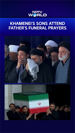 Khamenei's Sons Attend Father's Funeral Prayers | Emotional Scenes At Late Iranian Leader's Funeral