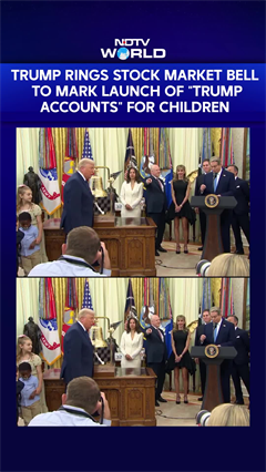 Trump Rings Stock Market Bell To Mark Launch of "Trump Accounts" For Children