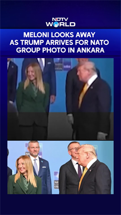 Video Of Meloni Looking Away As Trump Walked In For NATO Group Photo In Ankara Goes Viral