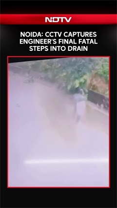 On Camera: Noida Engineer's Fatal Fall Into Rain-Filled Open Drain