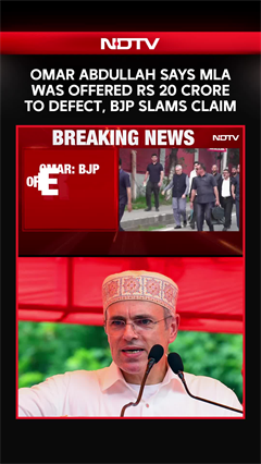 Omar Abdullah Says MLA Was Offered Rs 20 Crore To Defect, BJP Slams Claim