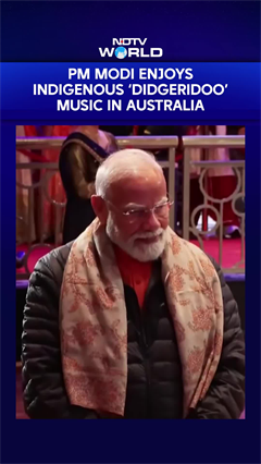PM Modi Pauses for Traditional Didgeridoo Performance During Australia Visit
