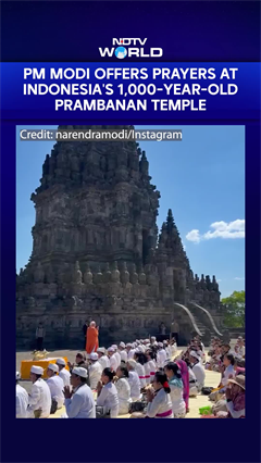 PM Modi Offers Prayers At Indonesia's 1000-Year-Old Prambanan Temple