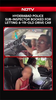Hyderabad News | Hyderabad Police SI Booked For Letting 6-Year-Old Drive Car