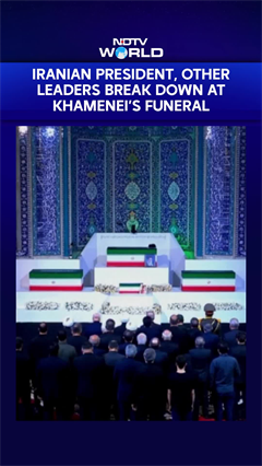 Video: Iranian President, Other Leaders Hail Khamenei's Legacy, Break Down At Funeral
