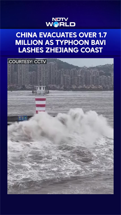 China Evacuates Over 1.7 Million As Typhoon Bavi Lashes Zhejiang Coast
