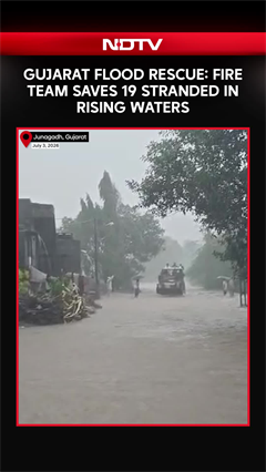 Gujarat Flood Rescue: Fire Team Saves 19 Stranded In Rising Waters