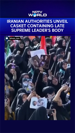 Iran Unveils Ali Khamenei's Casket As Thousands Gather In Tehran