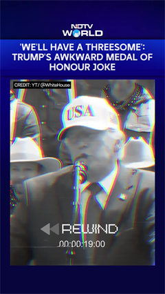 Trump Jokes About &lsquo;Threesome&rsquo; With His Sons During Medal of Honor Event