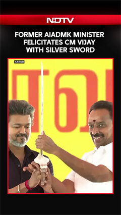 Former AIADMK Minister Honours CM Vijay with Silver Sword At TVK's Event In Karur