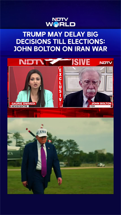 Donald Trump May Delay Big Decisions Till Elections: John Bolton To NDTV On Iran War