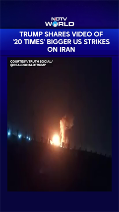 Video: Trump Shares Video Of '20 Times' Bigger US Strikes On Iran: 'Begging For Deal'