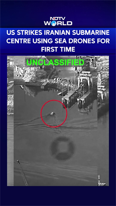US Strikes Iranian Submarine Centre Using Sea Drones For The First Time