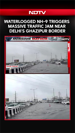 Video: Monsoon News | Ground Report: Waterlogged NH-9 Triggers Massive Traffic Jam Near Delhi's Ghazipur Border