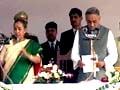 Video : Bahuguna sworn-in as Uttarakhand Chief Minister; Harish Rawat rebels