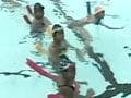 Swimming with the Olympians at our Bangalore camp