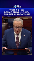 "What The Hell Does Donald Trump...": Chuck Schumer Rips Into Trump
