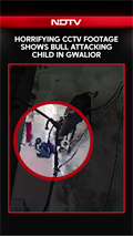 Horrifying CCTV Footage Shows Bull Attacking Child In Gwalior