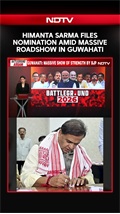 Himanta Sarma Files Nomination Amid Massive Roadshow In Guwahati