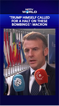 "Trump Himself Called For A Halt On These Bombings": Macron On Iran War