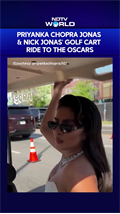 Priyanka Chopra Jonas & Nick Jonas' Golf Cart Ride To The Oscars