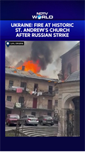 Lviv Authorities Video Shows Fire In Buildings Of 17th-century Church After Daytime Russian Strike