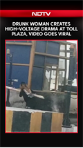 Drunk Woman Creates High-voltage Drama At Toll Plaza, Video Goes Viral