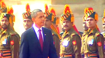 Obama's ceremonial welcome at Rashtrapati Bhavan