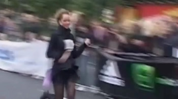 Lithuanians race the streets in high heels