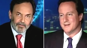 British PM David Cameron speaks to NDTV