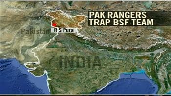 Video : BSF team trapped by Pak Rangers in J&K