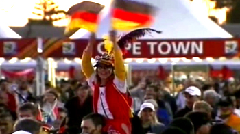 German fans delighted with win