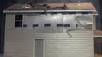 House crumples in hurricane test